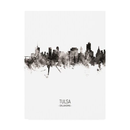 Michael Tompsett 'Tulsa Oklahoma Skyline Portrait II' Canvas Art,24x32